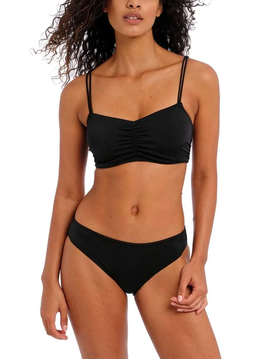 Jewel Cove Bralette Bikini Top - Plain Black