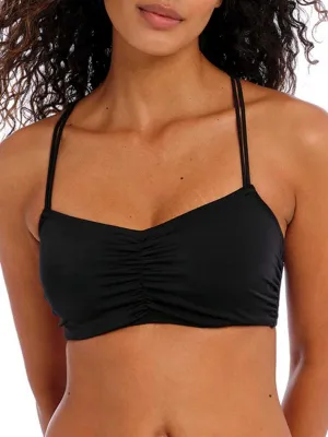 Jewel Cove Bralette Bikini Top - Plain Black