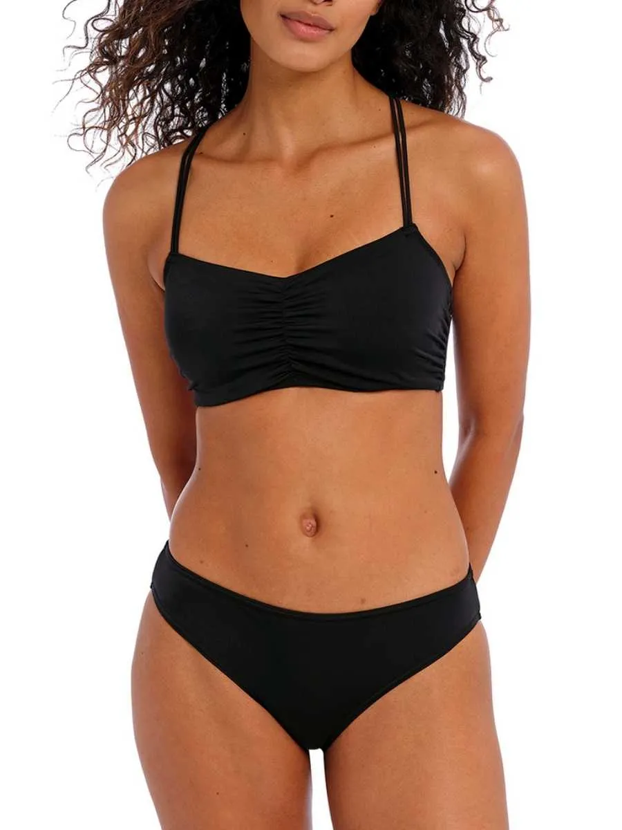 Jewel Cove Bralette Bikini Top - Plain Black