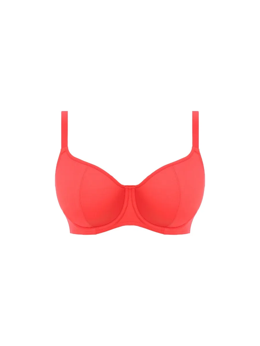 Jewel Cove Sweetheart Bikini Top - Plain Sunset