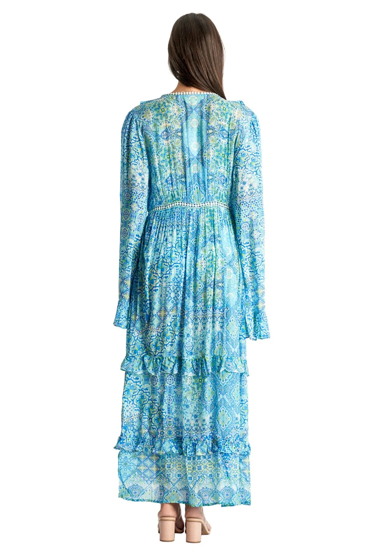 Juno Ruffles Long Sleeve Maxi Dress