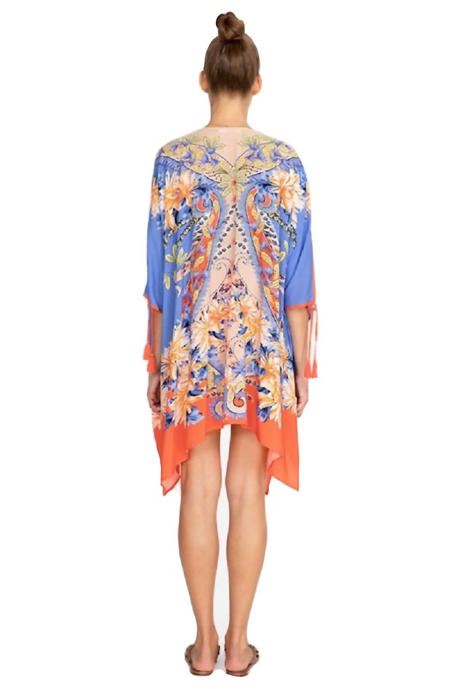 Kahlo Short Kimono Cover Up In Multi