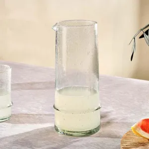 Kaneti Bubble Carafe, Clear ceramic platter, appetizer tray