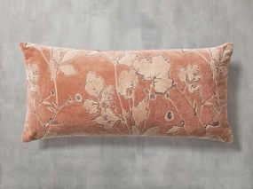 Kaylan Embroidered Botanical Lumbar Pillow