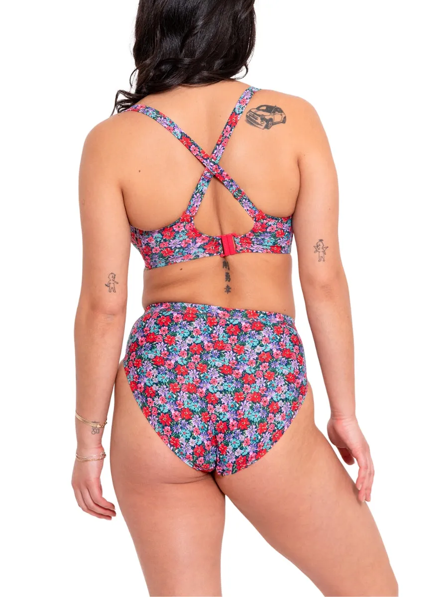 Kitsch Kate Balcony Bikini Top - Floral Print