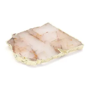 Kiva Platter, approx. 33 x 25.5cm, Honey Crystal And Gold TV cabinet, media console