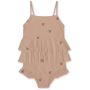 Konges Sljd Cherry Blush Manuca Frill Swimsuit