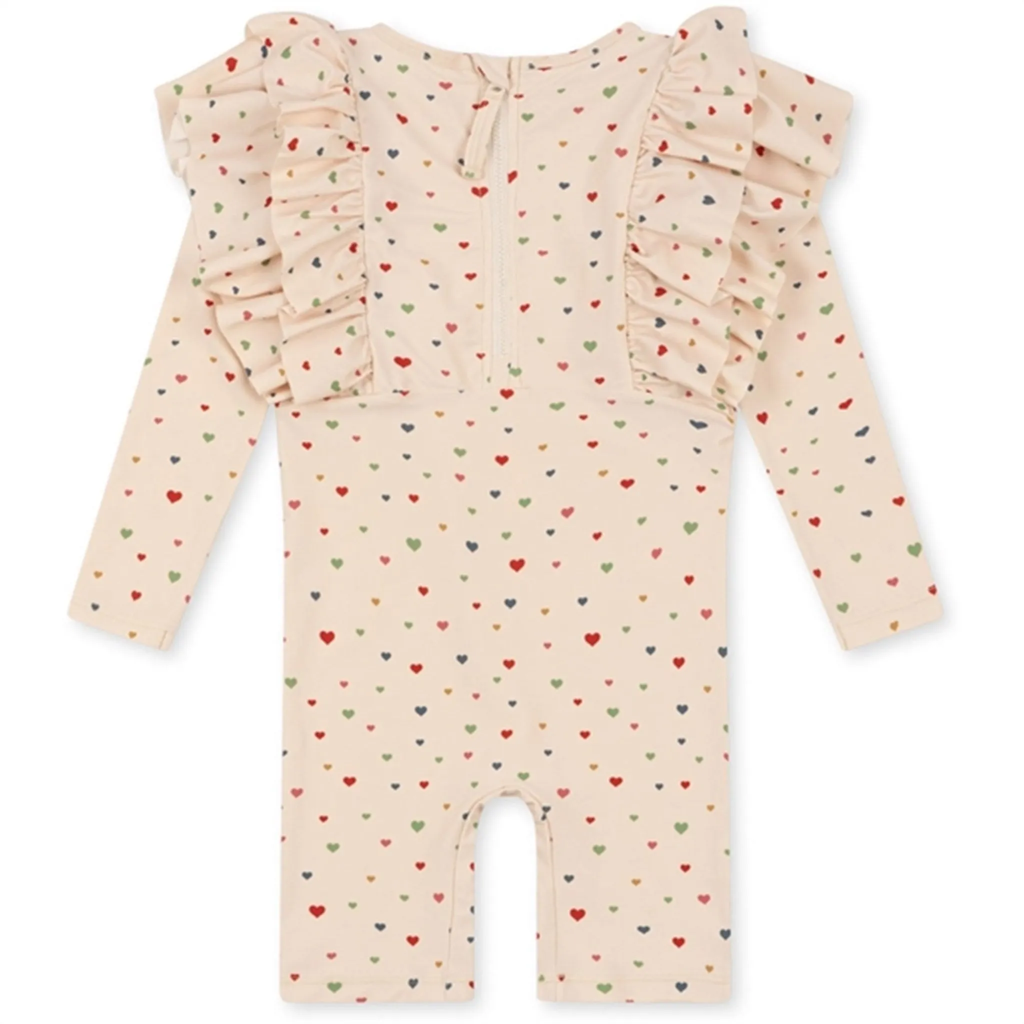Konges Sl?jd Multi Hearts Manuca Frill UV Swim Onesie