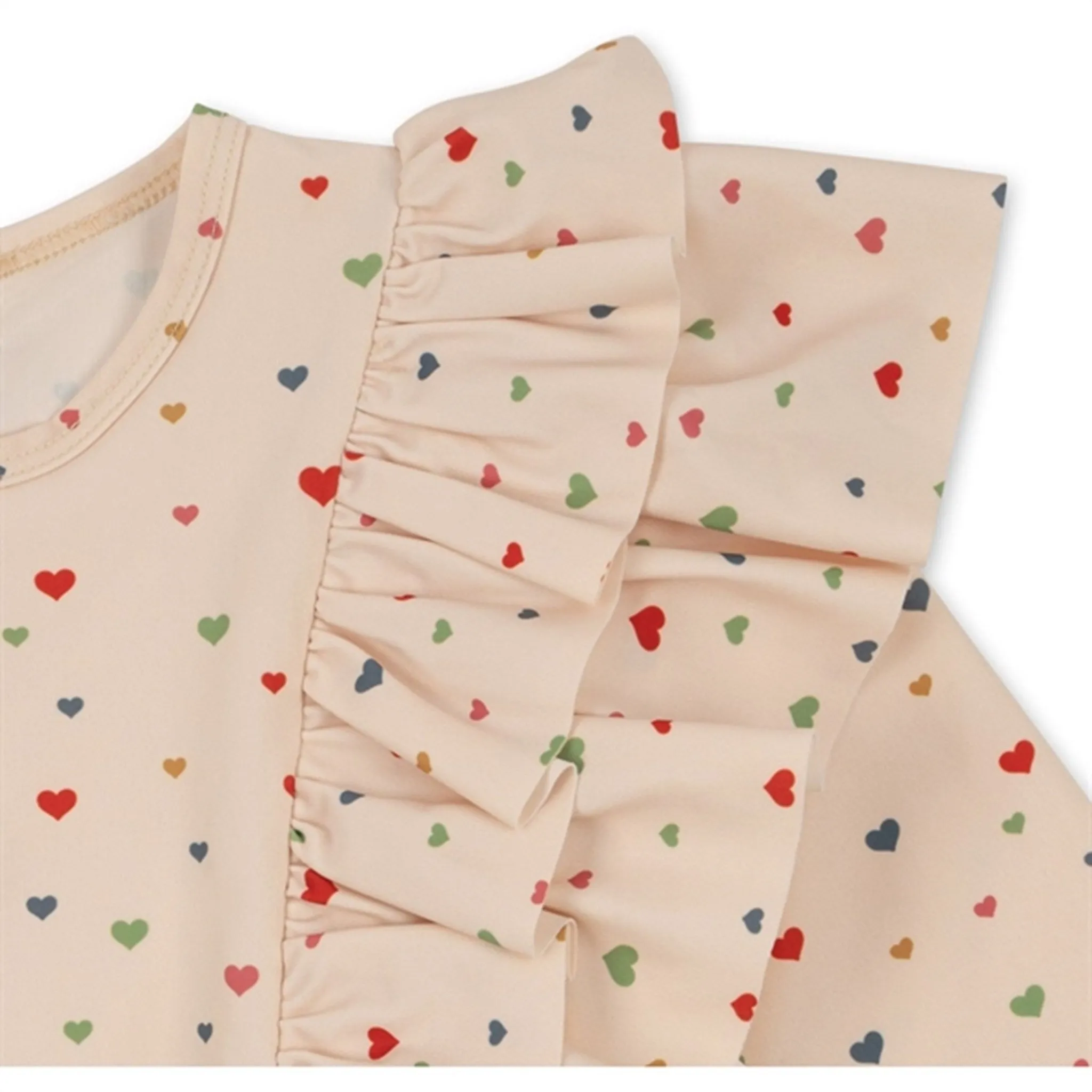 Konges Sl?jd Multi Hearts Manuca Frill UV Swim Onesie