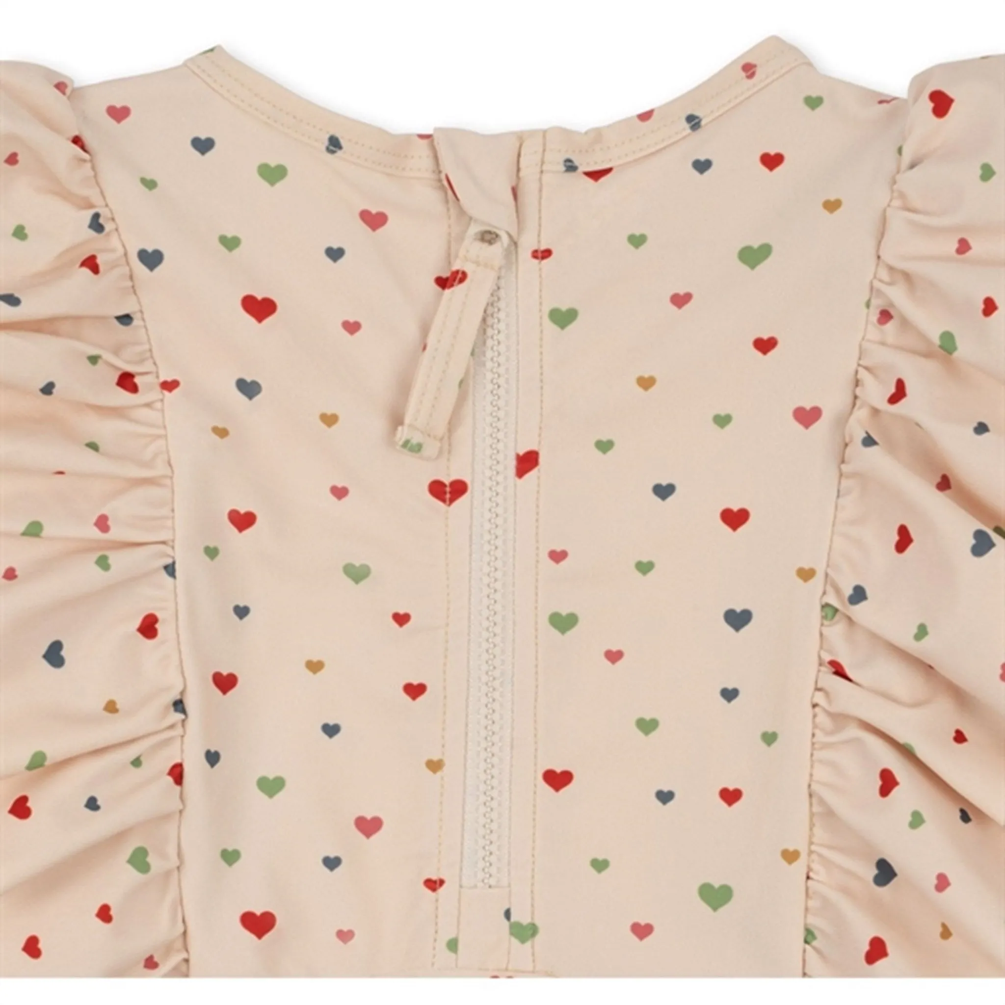 Konges Sl?jd Multi Hearts Manuca Frill UV Swim Onesie
