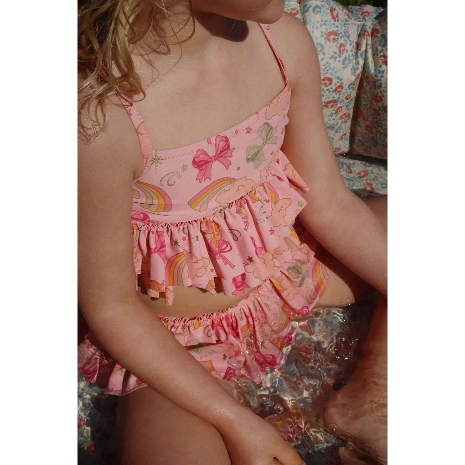 Konges Sljd Rainbow Bow Manuca Frill Bikini Grs