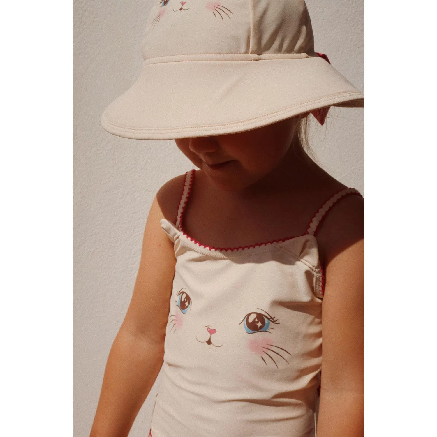 Konges Sljd Soft Pink Kitty Swimsuit Grs