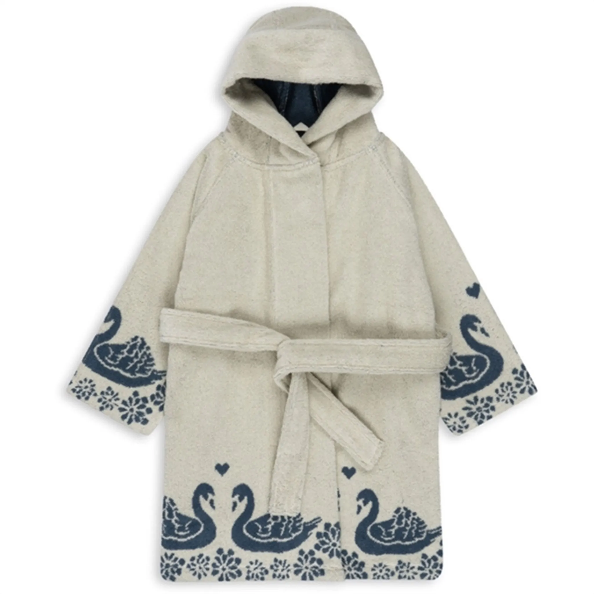 Konges Sljd Terry Bathrobe Jacquard Swan
