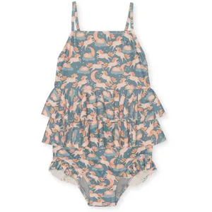 Konges Sljd Unicorn Blue Manuca Frill Swimsuit