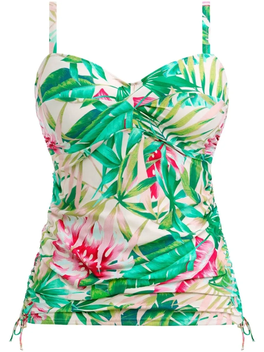 Langkawi Twist Front Tankini Top - Sorbet