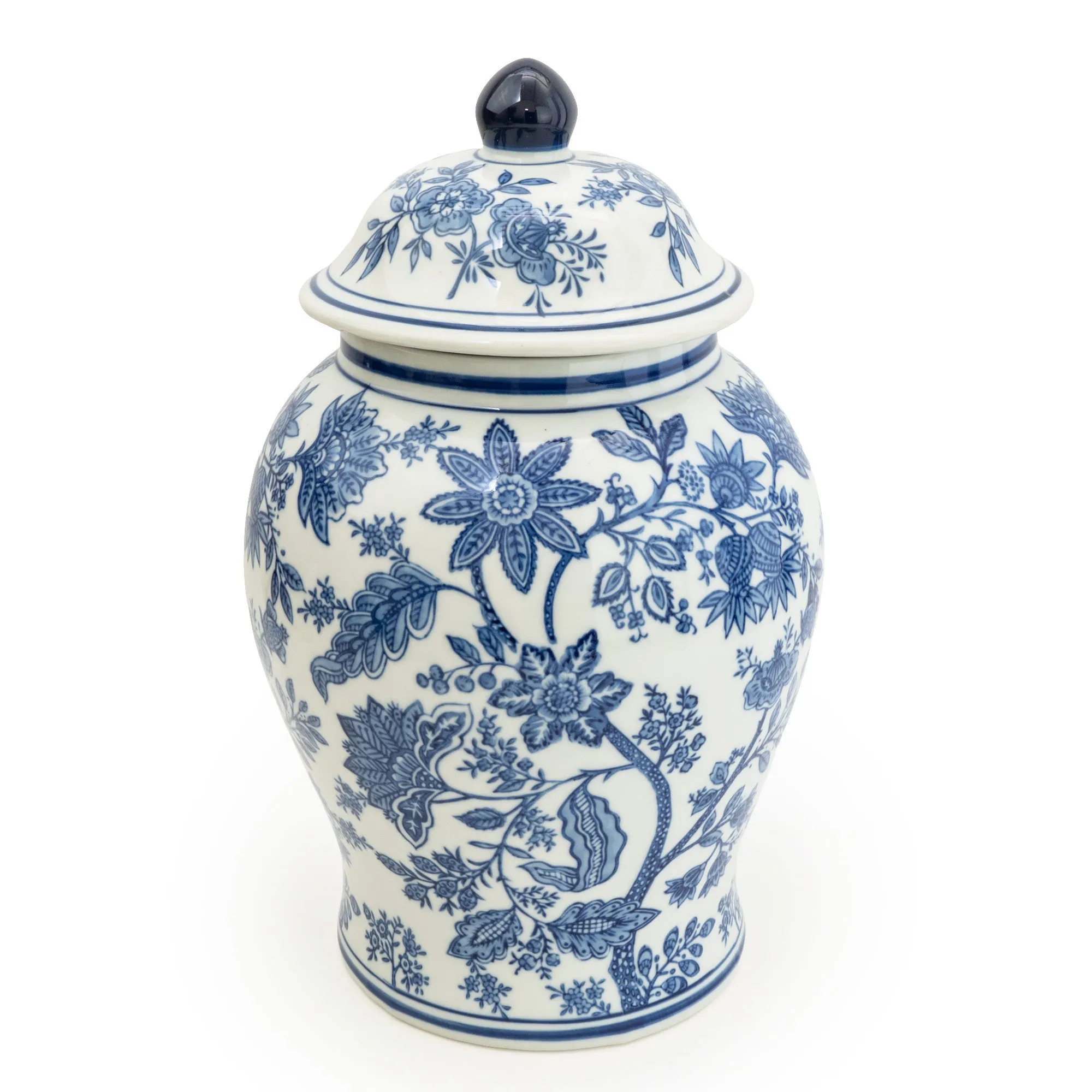 Large Blue and White Ginger Jar
