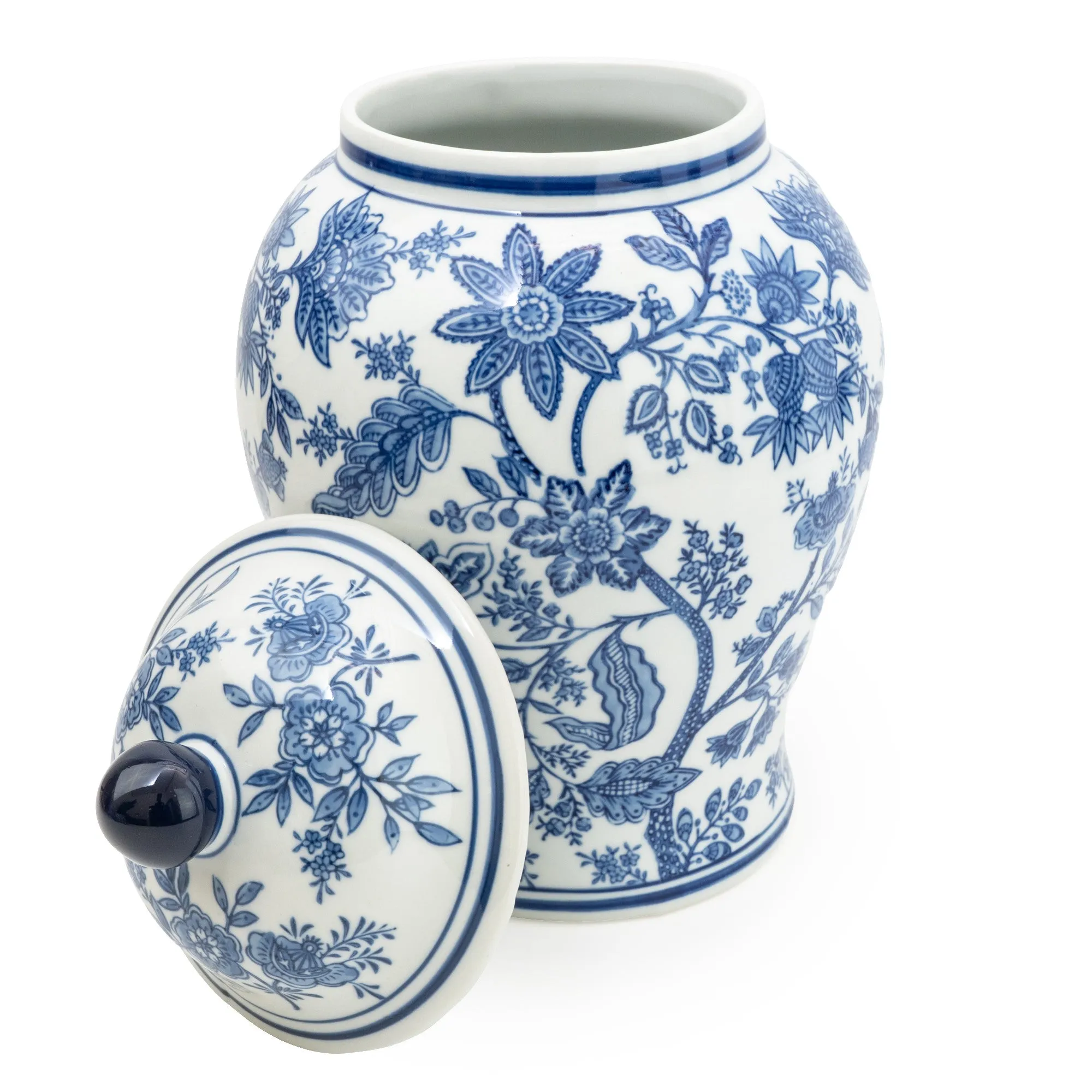 Large Blue and White Ginger Jar