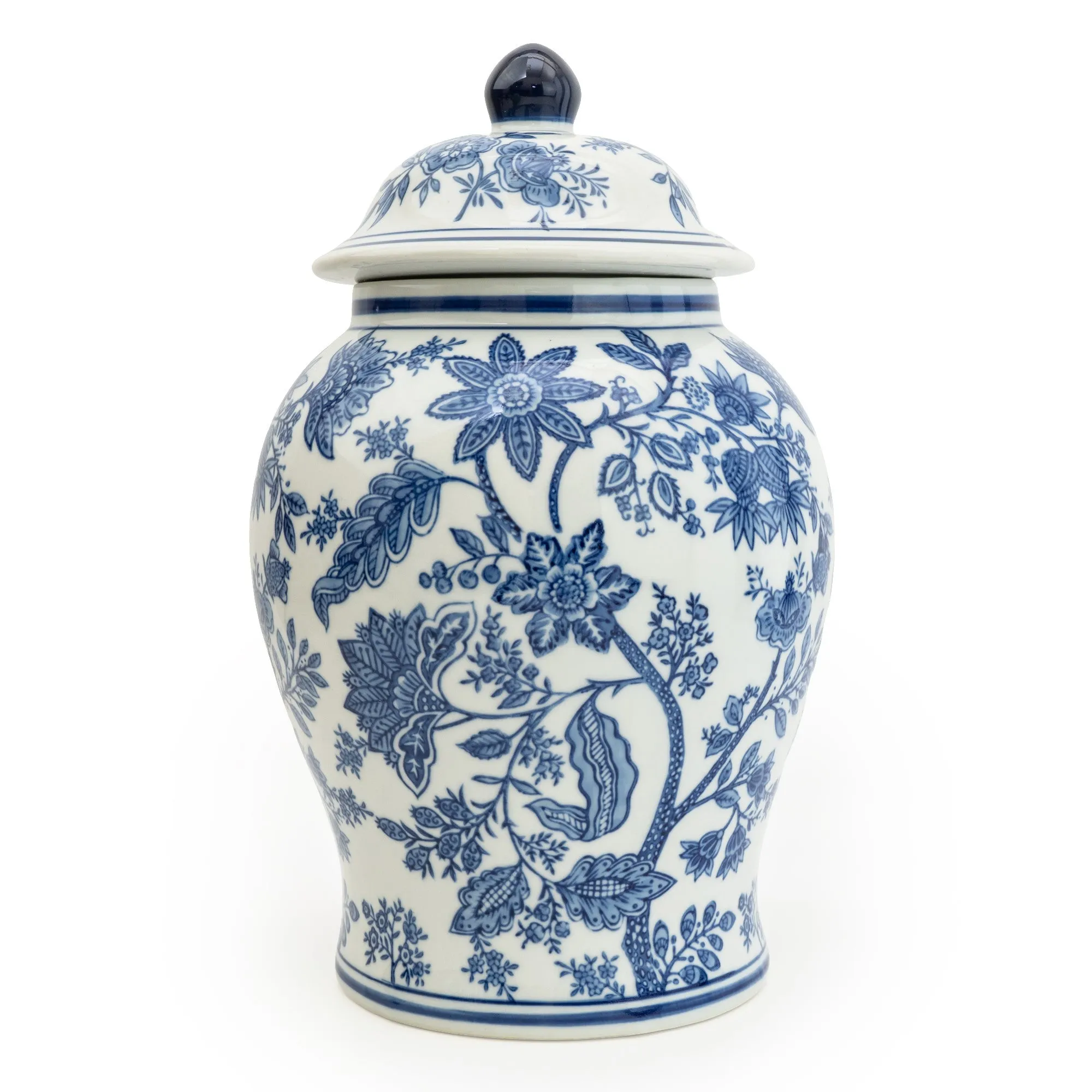 Large Blue and White Ginger Jar