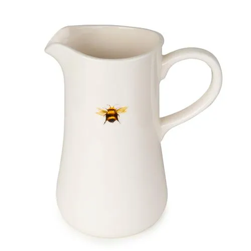 Large Ceramic Jug with Bee Embellishment