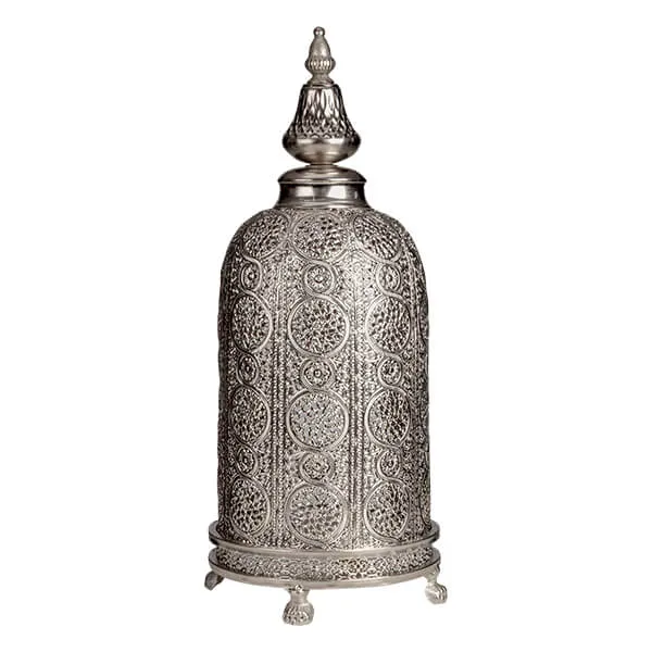 Large Detailed Silver Lantern
