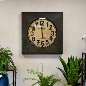 Large Elegant Antiquit de Paris: Square Industrial Wall Clock kitchen essentials, utensils set