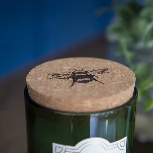 Large Glass Scented Candle with Cork Lid - Bee Orchard Blossom