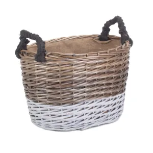 Large Oval Triple Tone Chunky Storage Basket home accents, decorative items