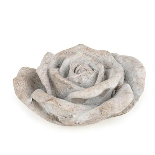 Large Resin Stone Rose Ornament