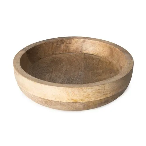 Large Round Mango Wood Bowl