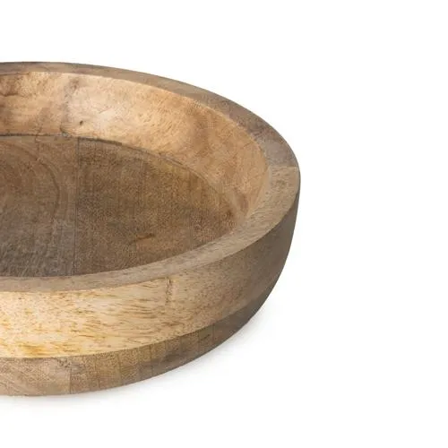 Large Round Mango Wood Bowl