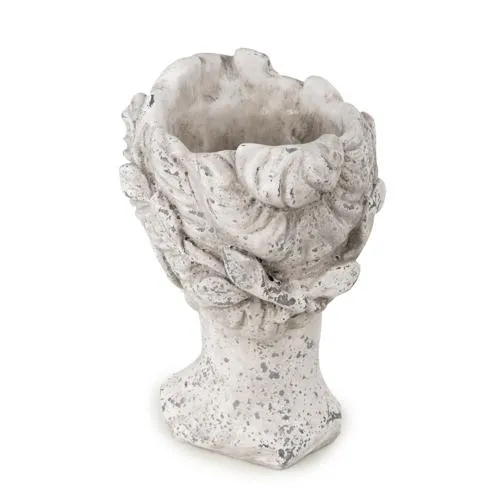 Large Stone Female Head Planter