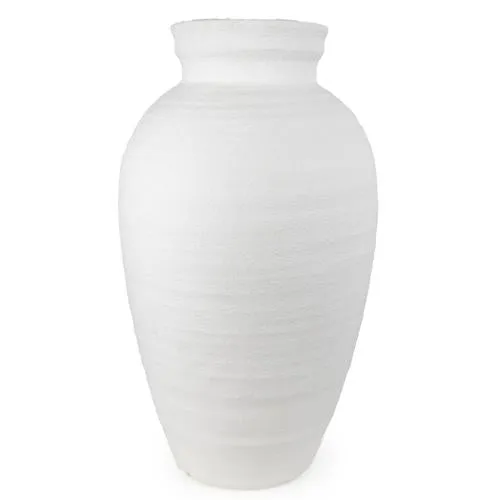 Large Traditional White Vase
