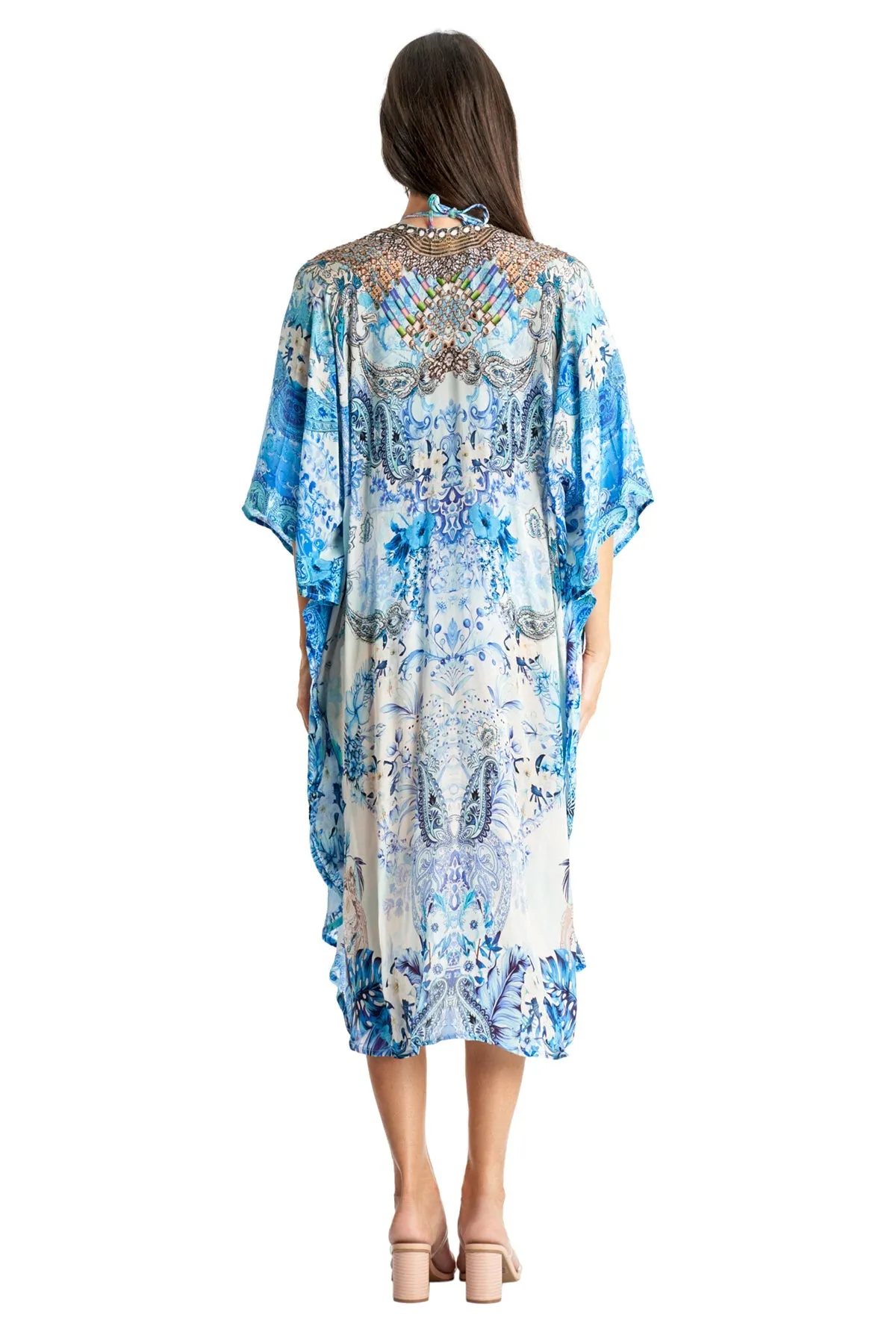 Las Olas High-Low Kimono