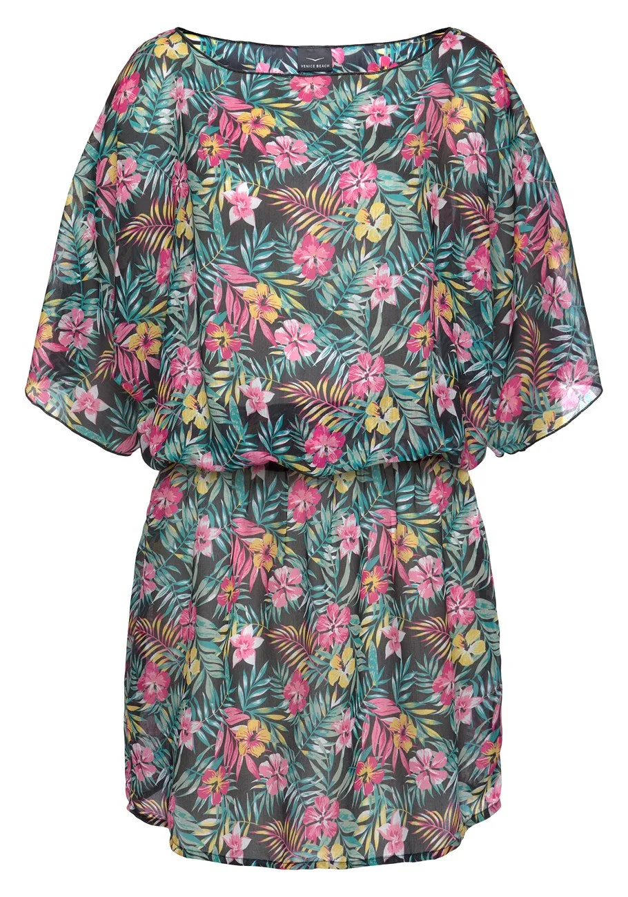 LASCANA Women's Tropical Print Cover Up