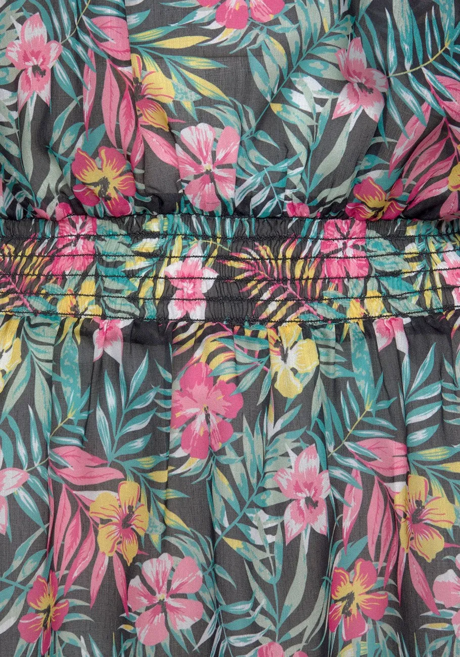LASCANA Women's Tropical Print Cover Up