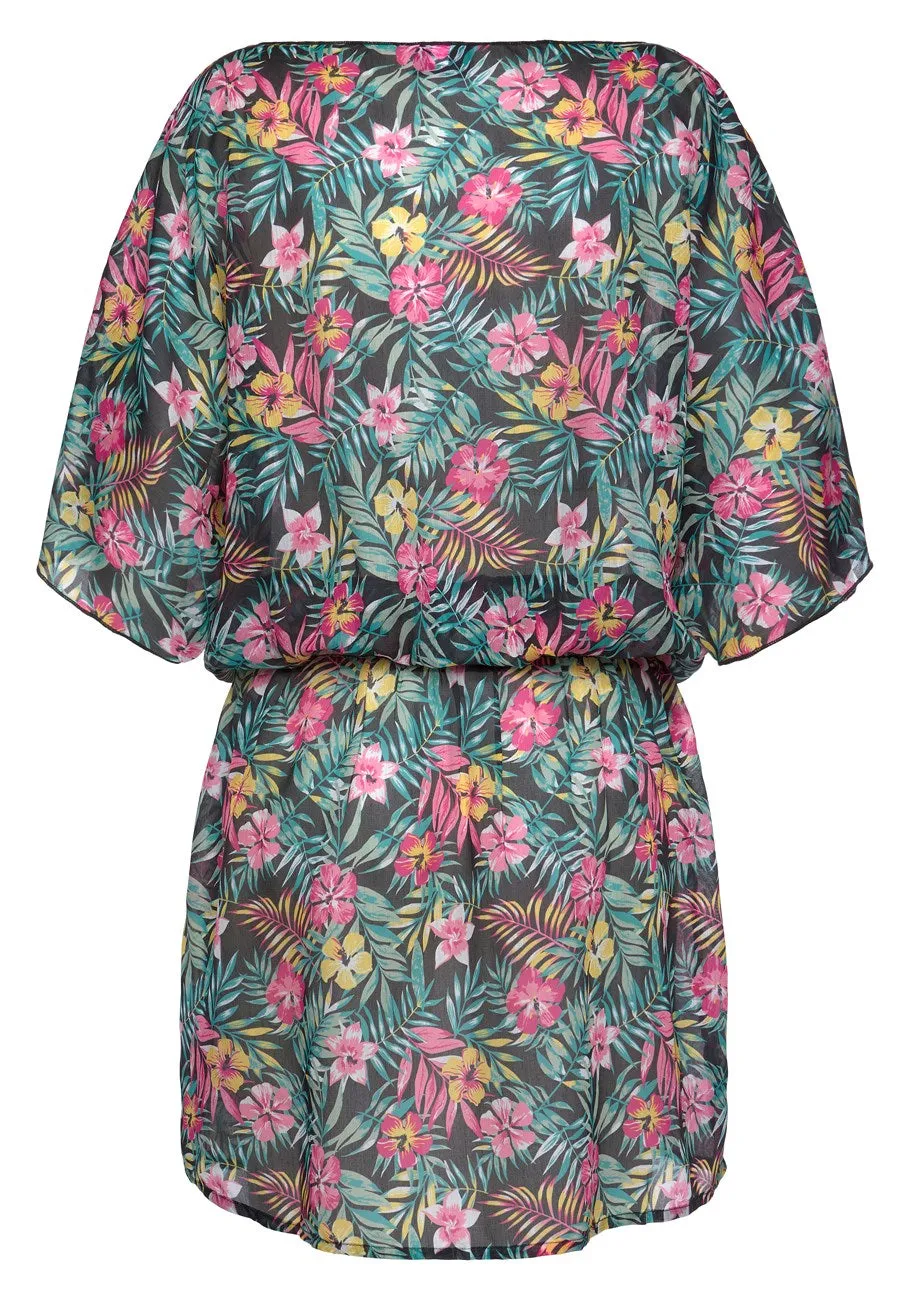 LASCANA Women's Tropical Print Cover Up