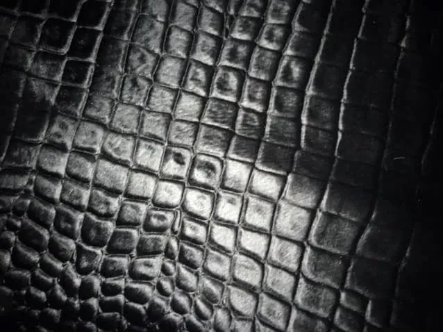 Laser Embossed Black Cowhide Rug