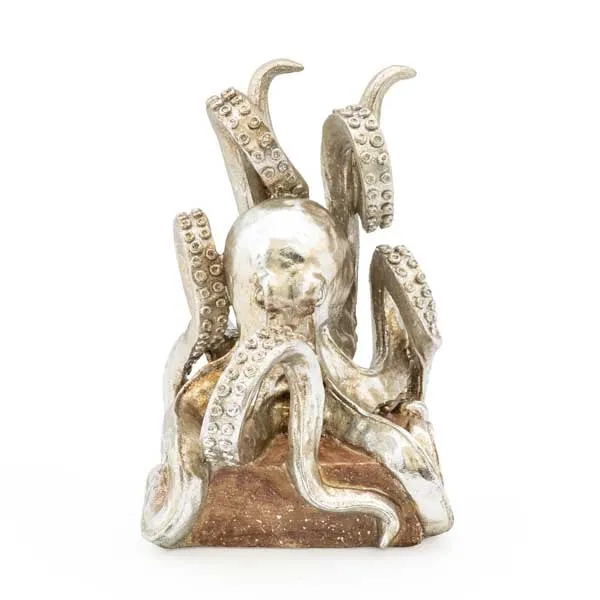 Lavish Octopus Bookends Silver