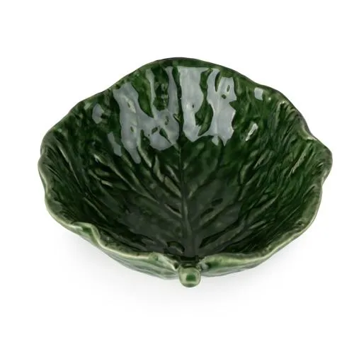 Leaf-Shaped Ceramic Bowl - Green - 17cm