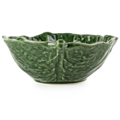 Leaf-Shaped Ceramic Bowl - Green - 17cm