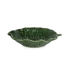 Leaf-Shaped Ceramic Plate - Green - 21cm kitchen essentials, utensils set