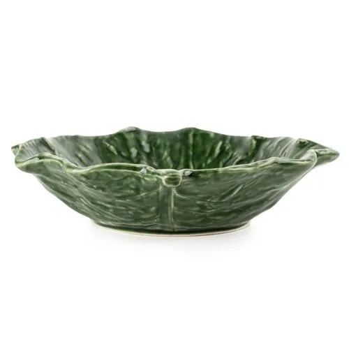 Leaf-Shaped Ceramic Plate - Green - 21cm
