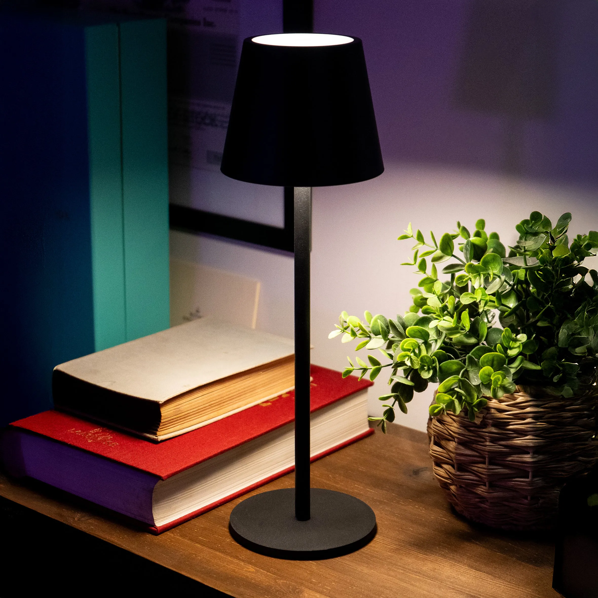 LED touch lamp, plastic lamp black