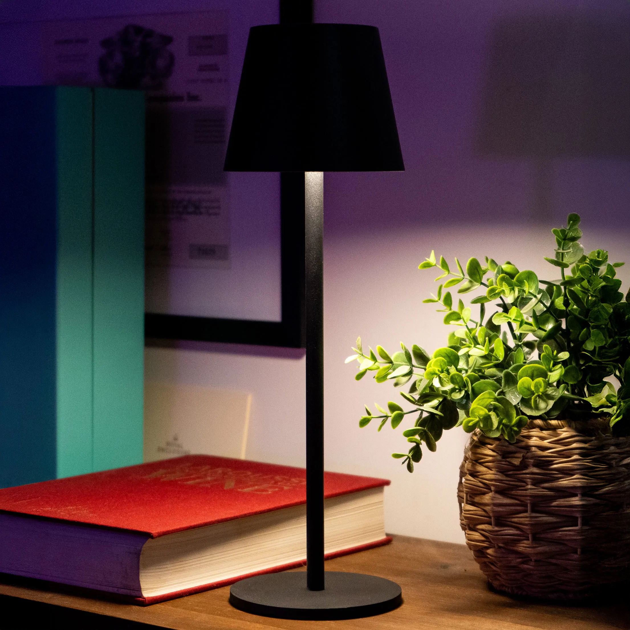 LED touch lamp, plastic lamp black