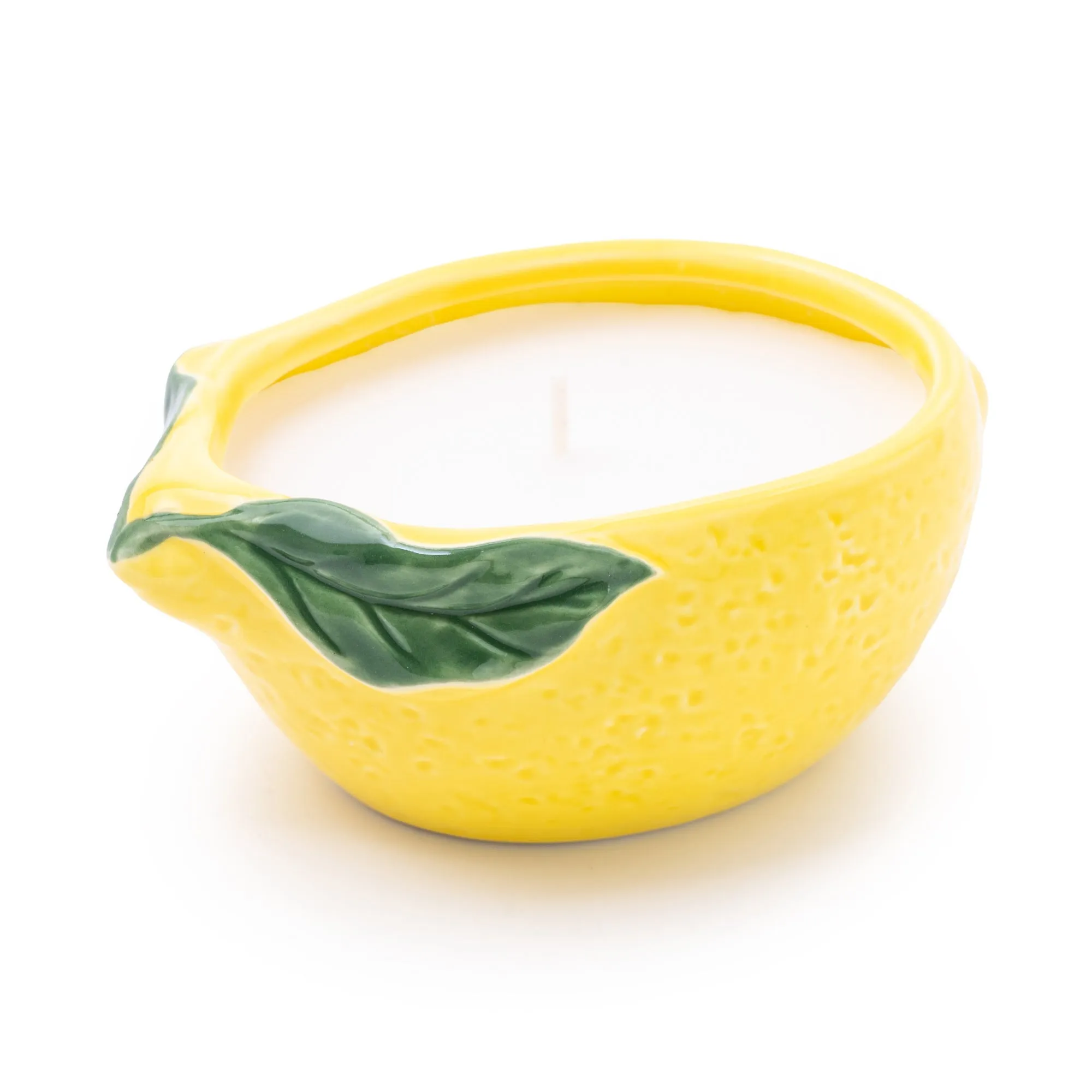 Lemon Ceramic Candle Mediterranean Lemon & Sicilian Basil Scent