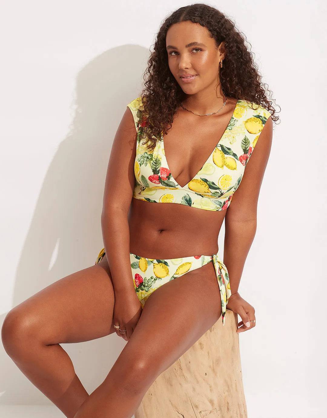 Lemoncello Cap Sleeve Bikini Top - Lemoncello
