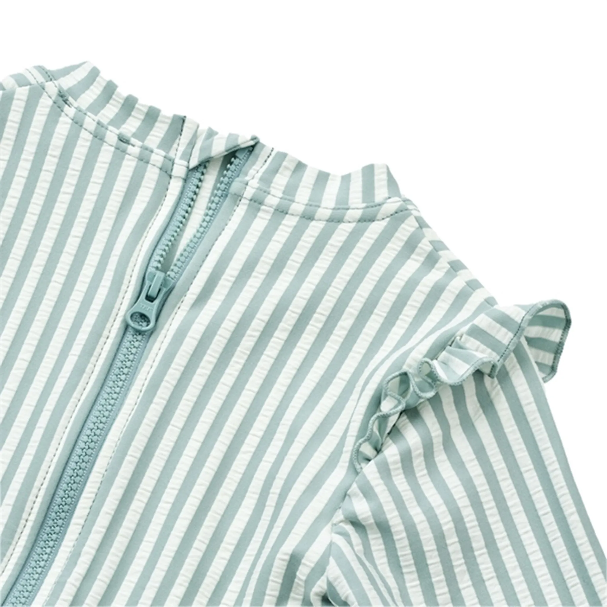 Liewood Sille Seersucker Swimsuit Y/D Stripe Sea Blue/White