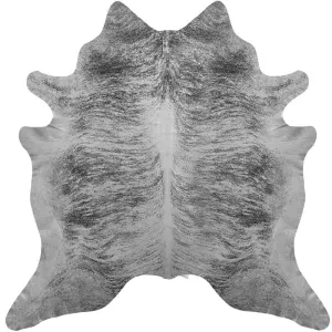 Light Brindle Grey Cowhide Rug USA rug, patriotic rug