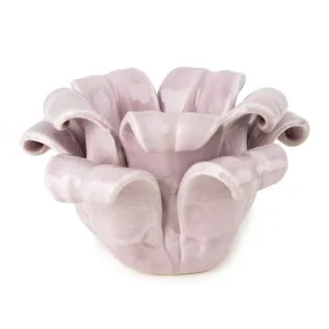 Lilac Glass Iris Flower Tealight Holder kitchen essentials, utensils set