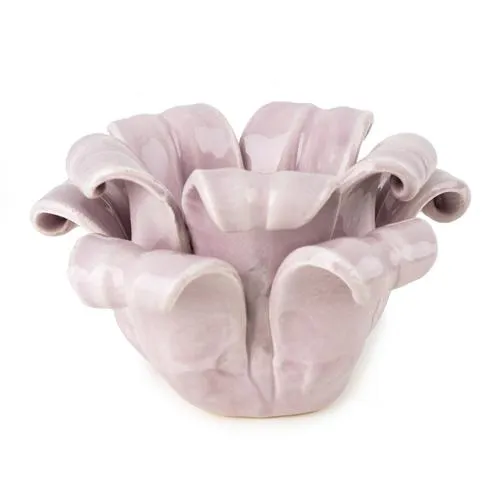 Lilac Glass Iris Flower Tealight Holder kitchen essentials, utensils set